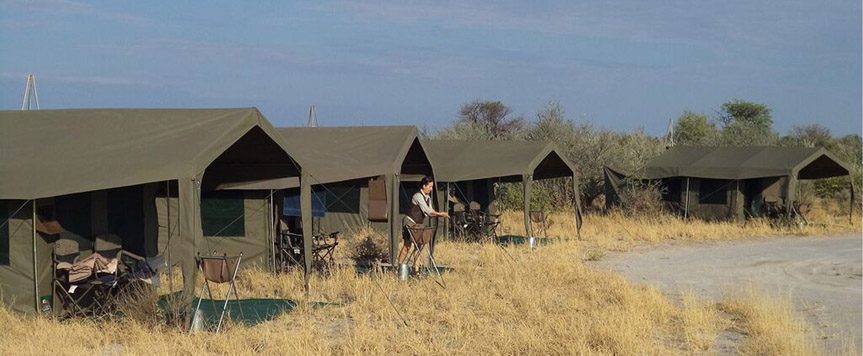 Tente expédition safari Botswana